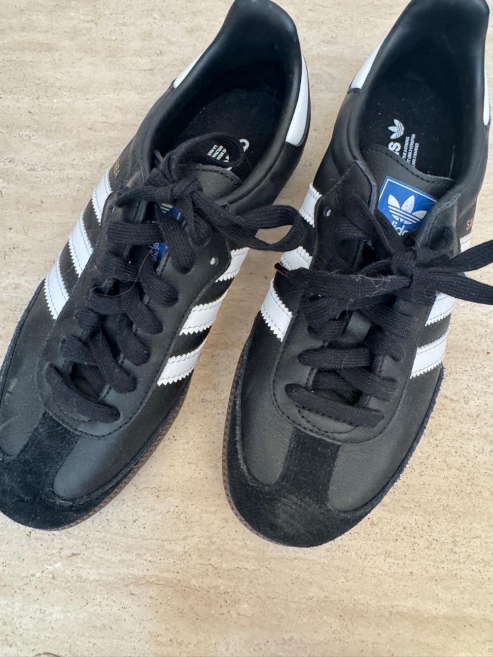 adidas Black Sneakers with White Three Stripes